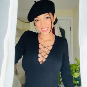 Black Long Sleeve GUESS bodysuit